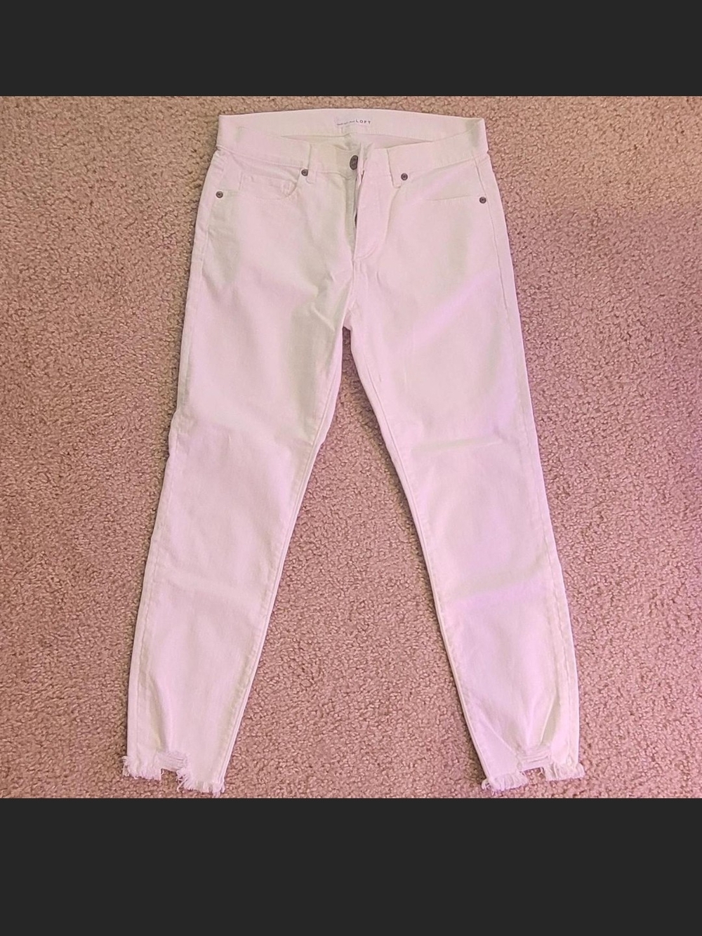 LOFT White Skinny High-Rise Jeans